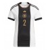 Cheap Germany Antonio Rudiger #2 Home Football Shirt Women World Cup 2022 Short Sleeve